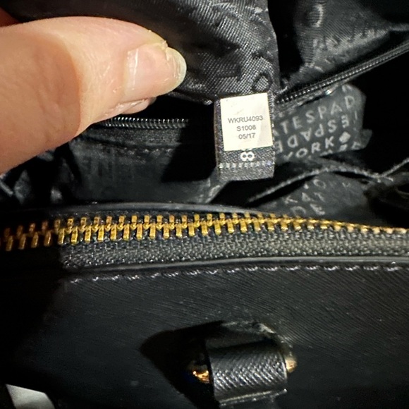 Kate Spade New York Black Leather Satchel Bag with Detachable Long Strap - Picture 16 of 16